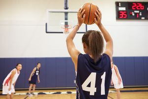 Female,High,School,Basketball,Player,Shooting,Basket